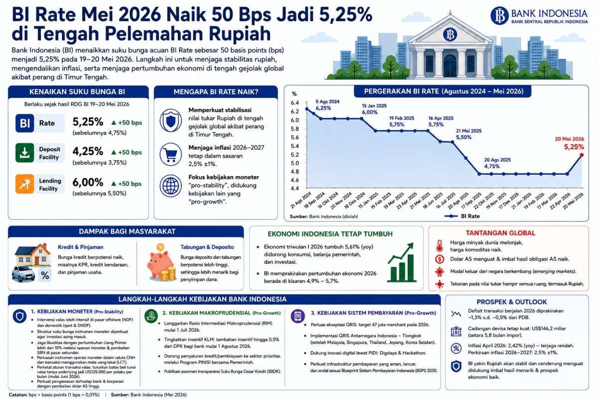 Bank Indonesia Optimistis Rupiah Menguat Meski BI Rate Naik